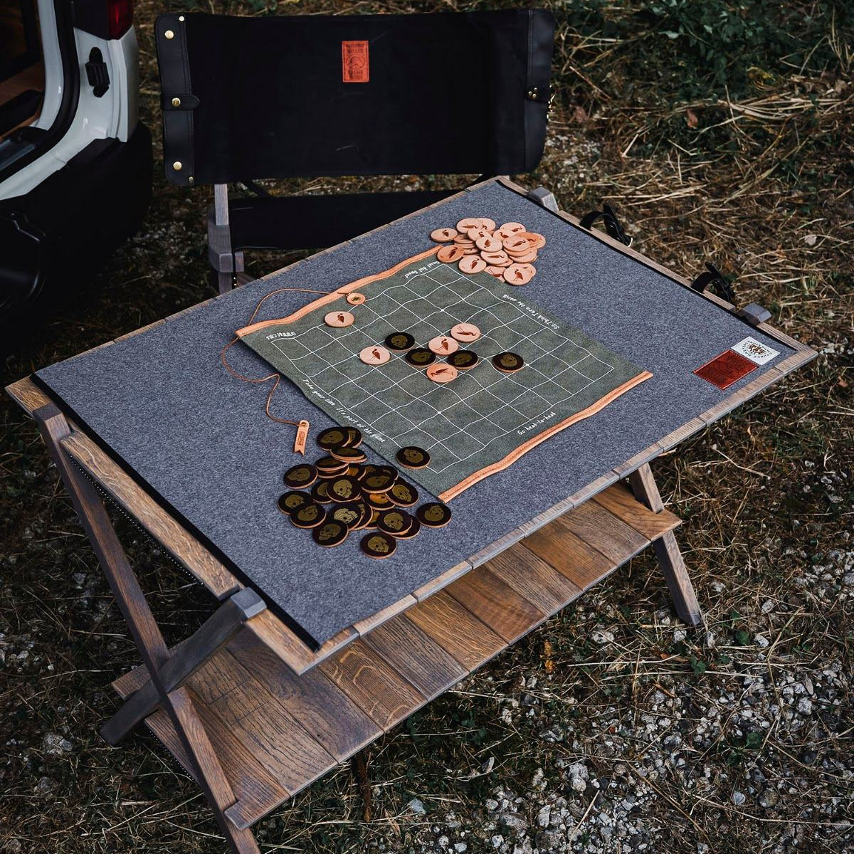 game mat グレー・レザー黒