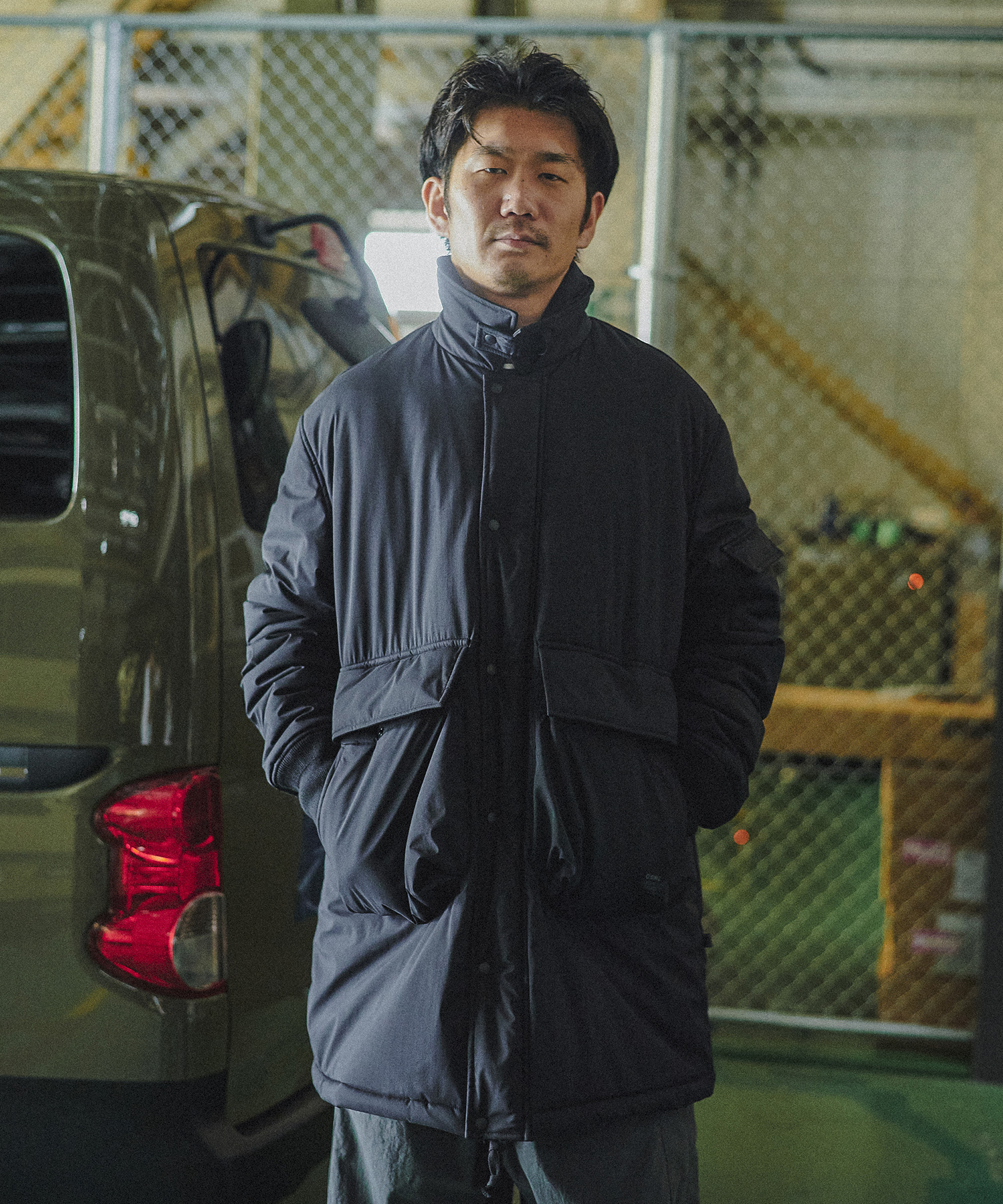 LIMONTA KOMATSUナイロン ヘリンボーン PG 中綿 スプ 【公式】SPU | LIMONTA小松撥水ナイロンシームダウンジャケット パデットコート メンズウェア