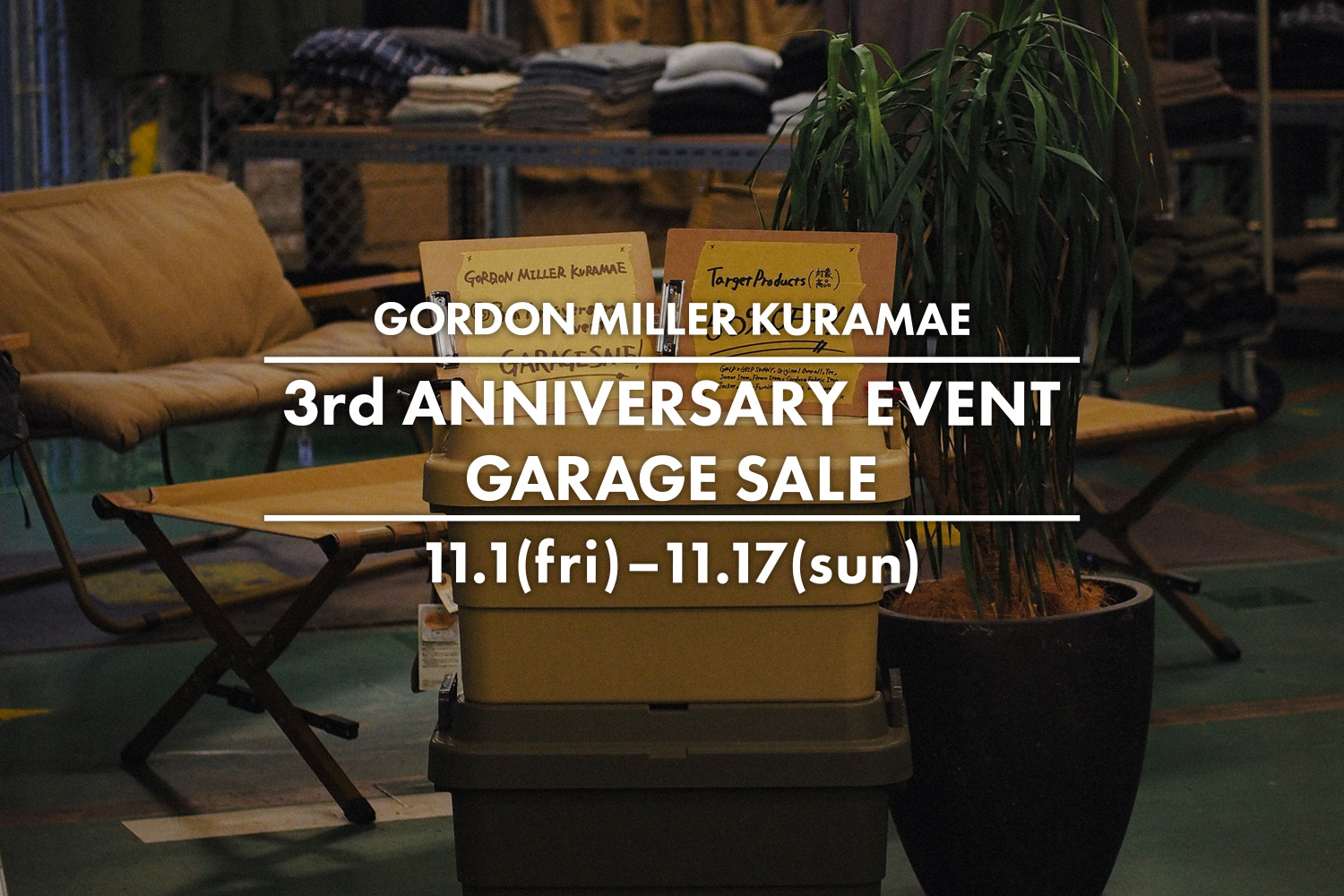 GORDON MILLER KURAMAE 3rd Anniversary Event