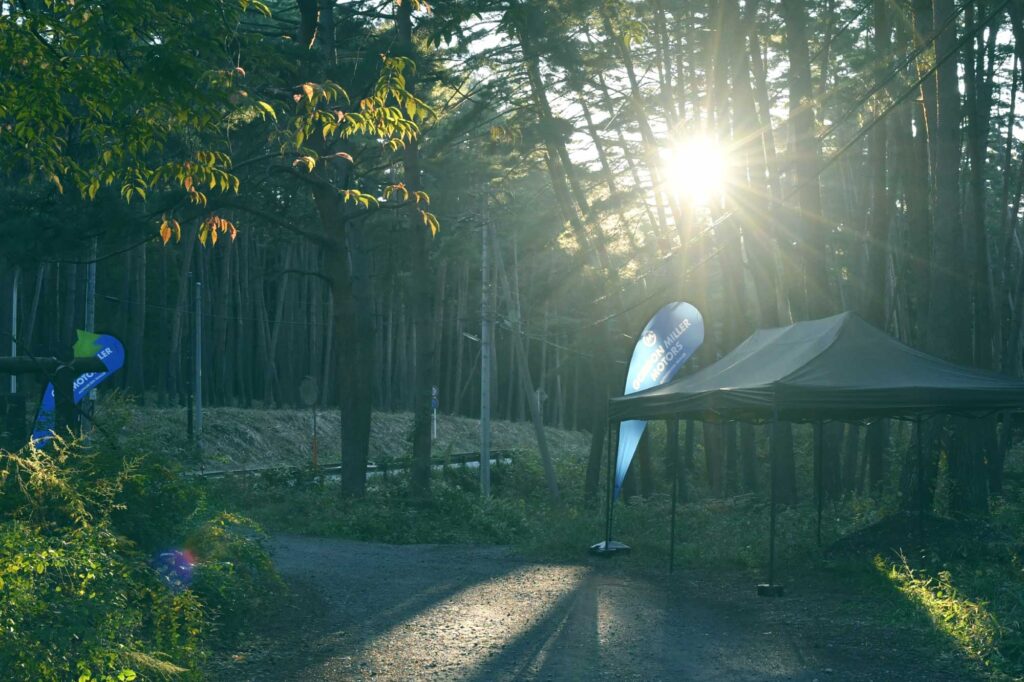 キャンプ翌朝のFOLKWOOD VILLAGE 八ヶ岳