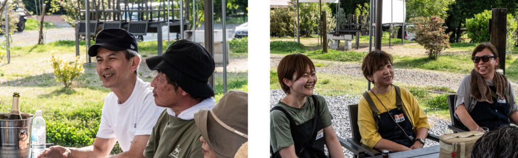 キャンプ場でオーナーさん同士の語らい