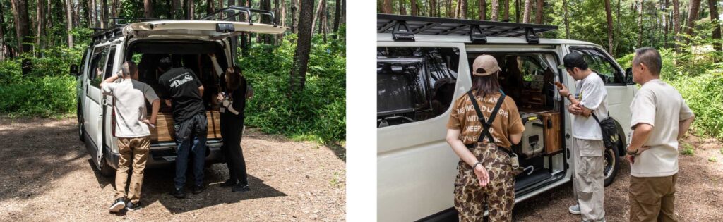 オーナーさん同士で車内を紹介