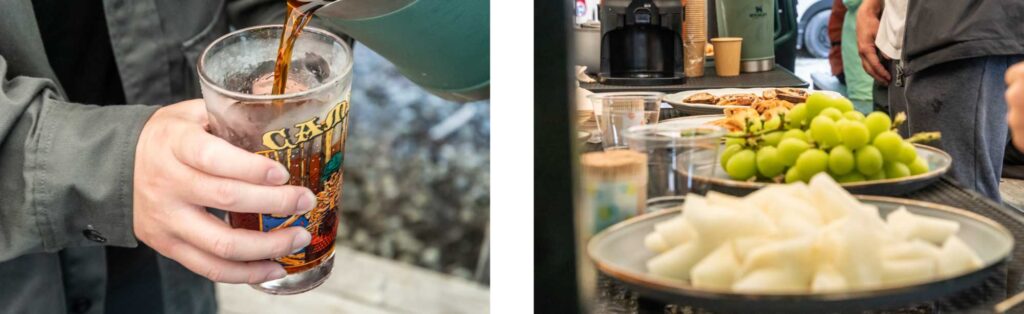 コーヒーと山梨県のフルーツ