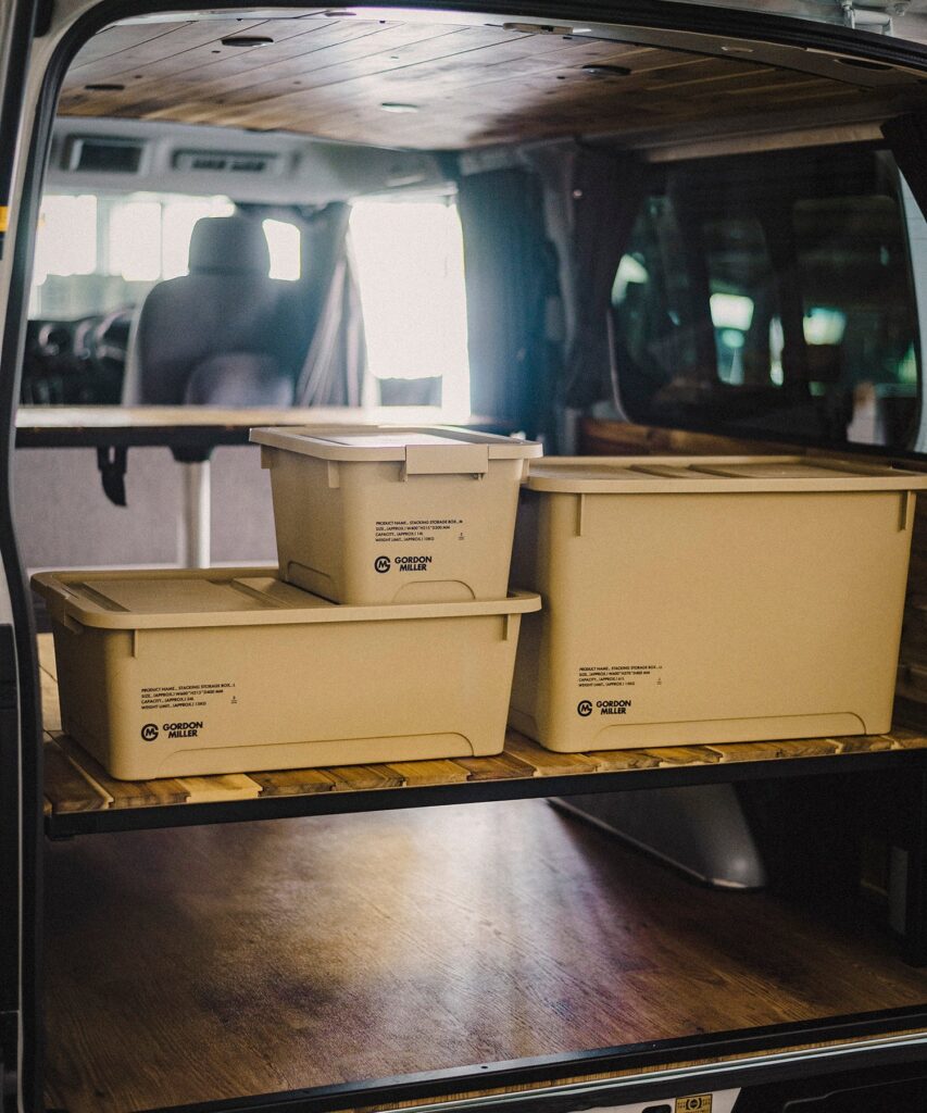 ボックス　収納　フタ付き　大容量　汎用　整理整頓　おしゃれ　おすすめ　ゴードンミラー　車中泊車内収納　積み重ね　スタッキング