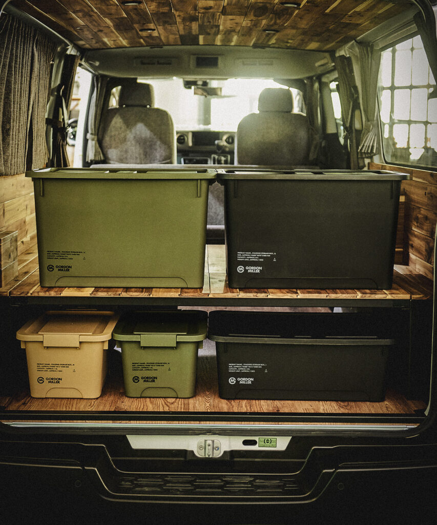 ボックス　収納　フタ付き　大容量　汎用　整理整頓　おしゃれ　おすすめ　ゴードンミラー　車中泊車内収納　積み重ね　スタッキング