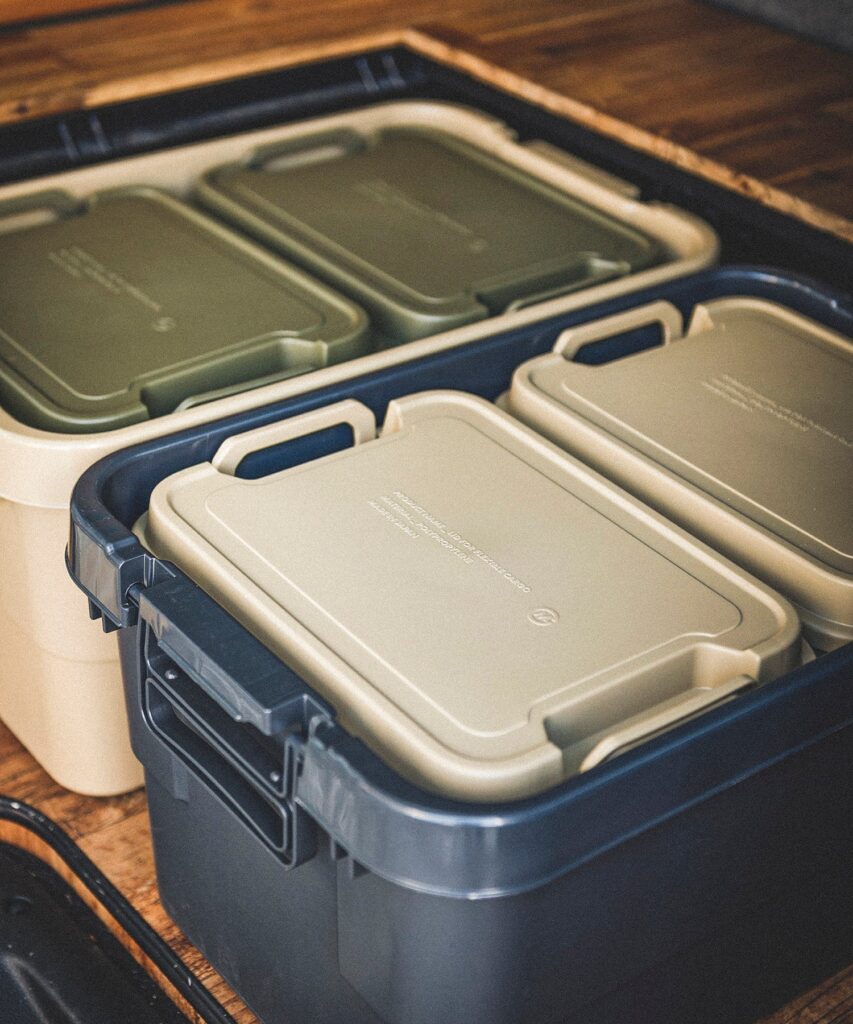 インナーボックス　小分け　ボックス　収納　フタ付き　座れる　大容量　汎用　整理整頓　おしゃれ　おすすめ　ゴードンミラー　車中泊車内収納　積み重ね　スタッキング