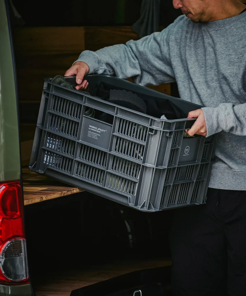 ボックス　収納　大容量　汎用　整理整頓　おしゃれ　おすすめ　ゴードンミラー　車中泊車内収納　積み重ね　スタッキング　カゴ　通気性