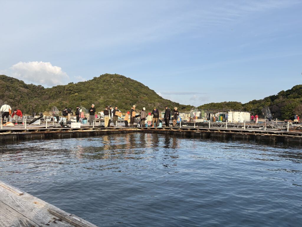 貸し切った生け簀