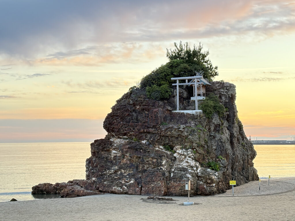 稲佐の浜 夕日 夕焼け